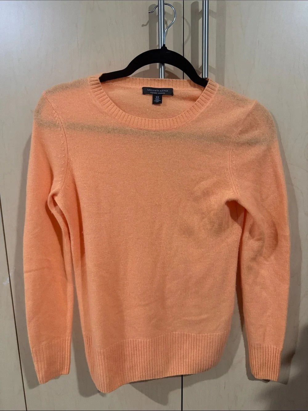 Saks Fifth Avenue Peach Crewneck Sweater